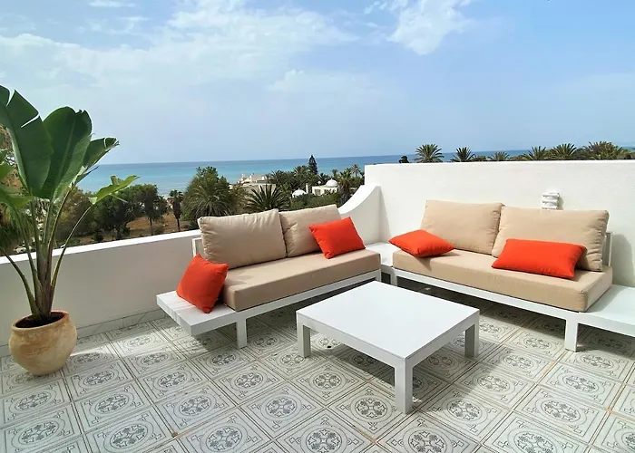 Boutique Roof Top Pied Dans L'Eau Panoramic View, 80 Meters From Seaside Hammamet